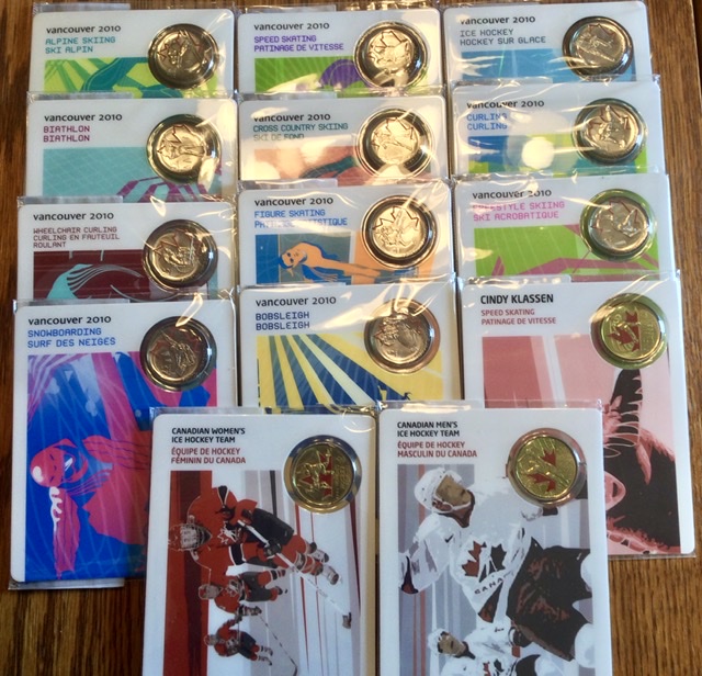 Petro-Canada-Coloured-Olympic-25-Cent-Set